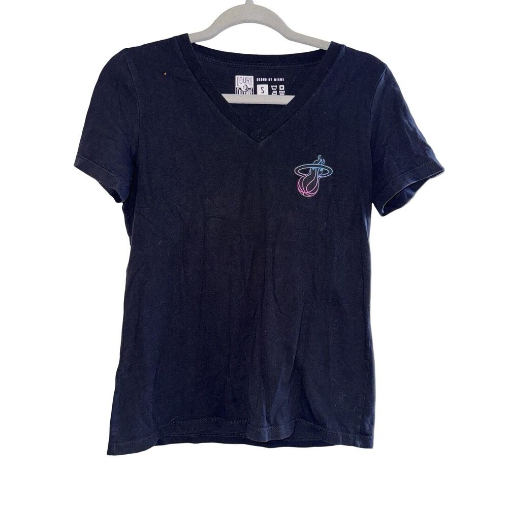 Women's Miami Heat Court Culture Short Sleeve T-Shirt - Black - Size Small